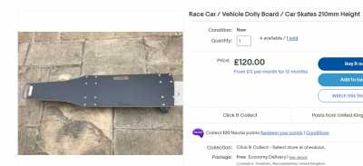 2021 12 17 22 07 06 Race Car   Vehicle Dolly Board   Car Skates 210mm Height   eBay